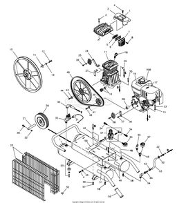 Air Compressor Diagram and Parts List for 074010-0  Briggs and Stratton Compressor